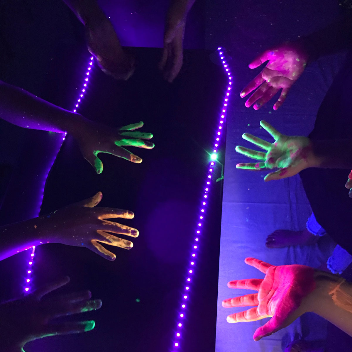 Glowing Hands at Teen Program