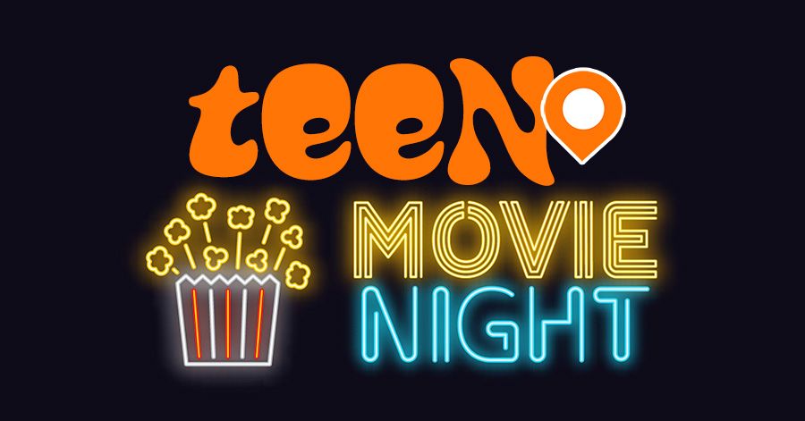 Teen movie night in bright lights