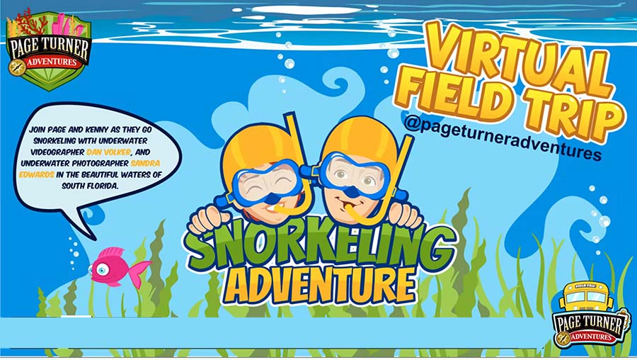 Cartoon of two people snorkeling